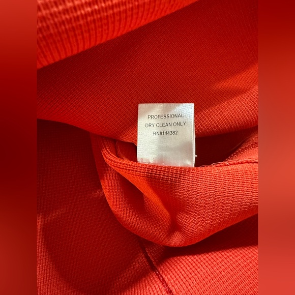 ADEAM Striking Red square neck split hem Midi Dress size 8 - Picture 11 of 15